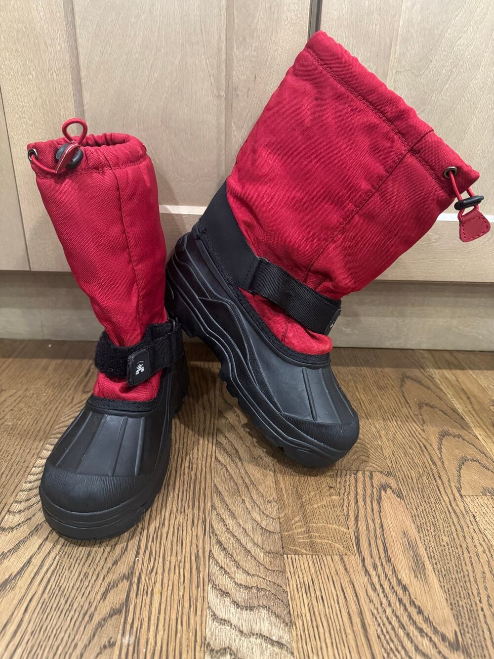 Kamik Waterbug Waterproof Insulated Snow Boots Red Black Kid Sz 6 Winter Outdoor